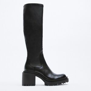 ZARA - KNEE HIGH FITTED HEELED BOOTS